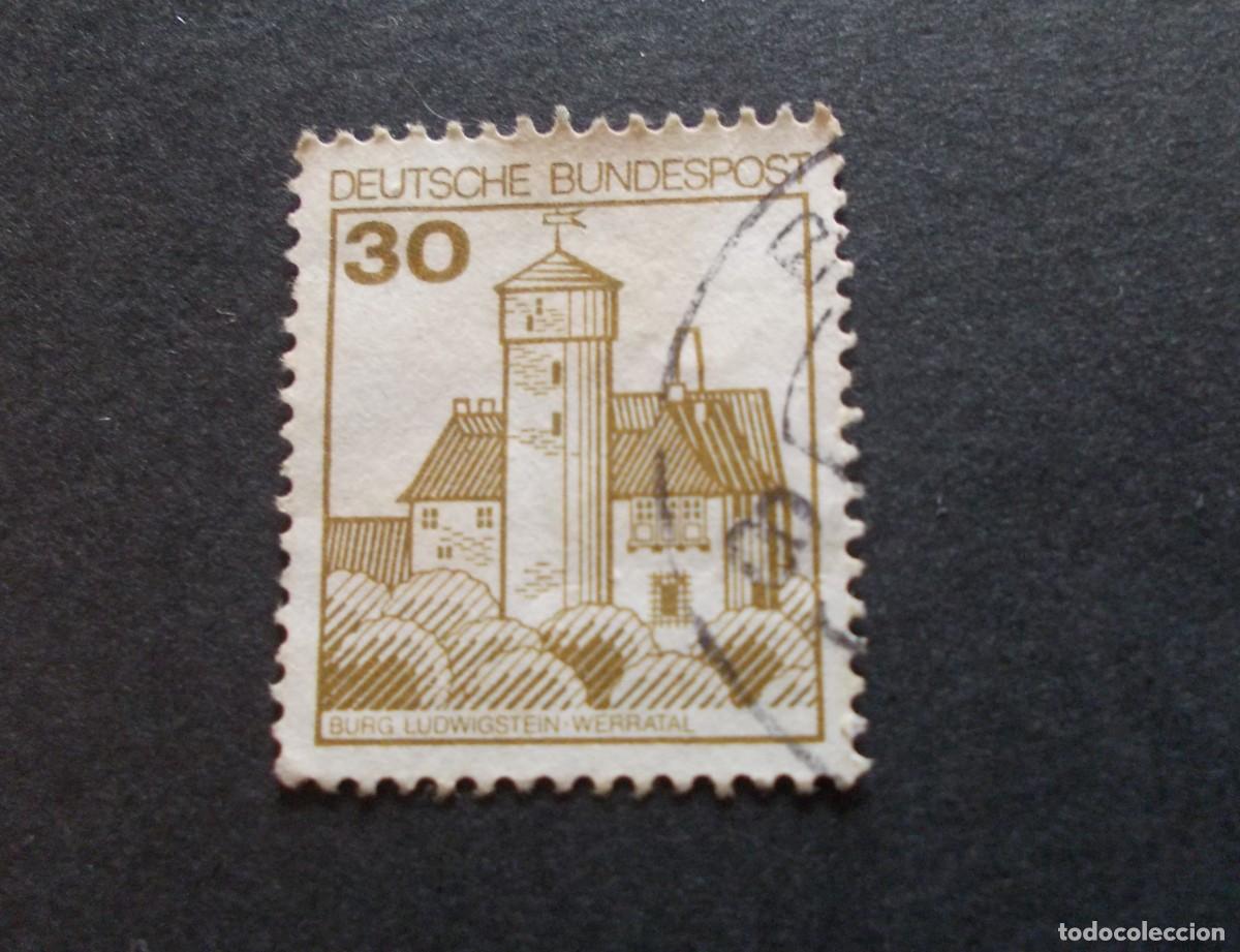 Selos: Sello Burg Ludwigstein Werratal 30 Deutsche Bundespost Alemania castillo filatelia arquitectura