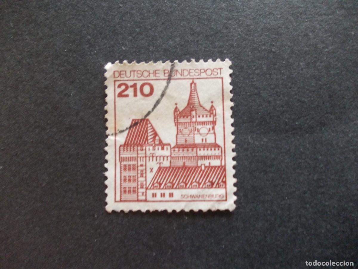 Stamps: Sello Schwanenburg 210 Deutsche Bundespost Alemania castillo filatelia arquitectura