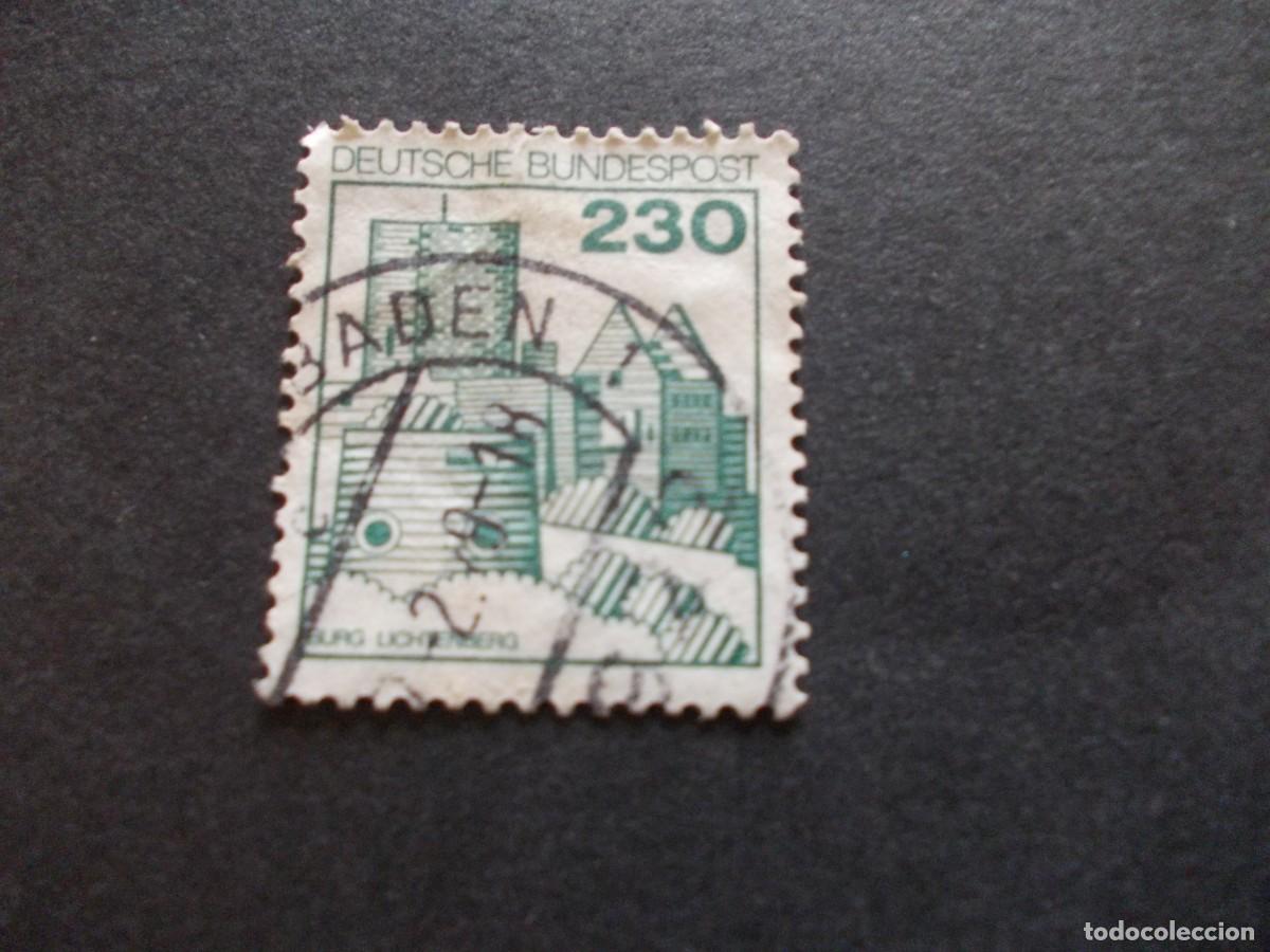 Briefmarken: Sello Burg Lichtenberg 230 Deutsche Bundespost Alemania castillo filateliaarquitectura