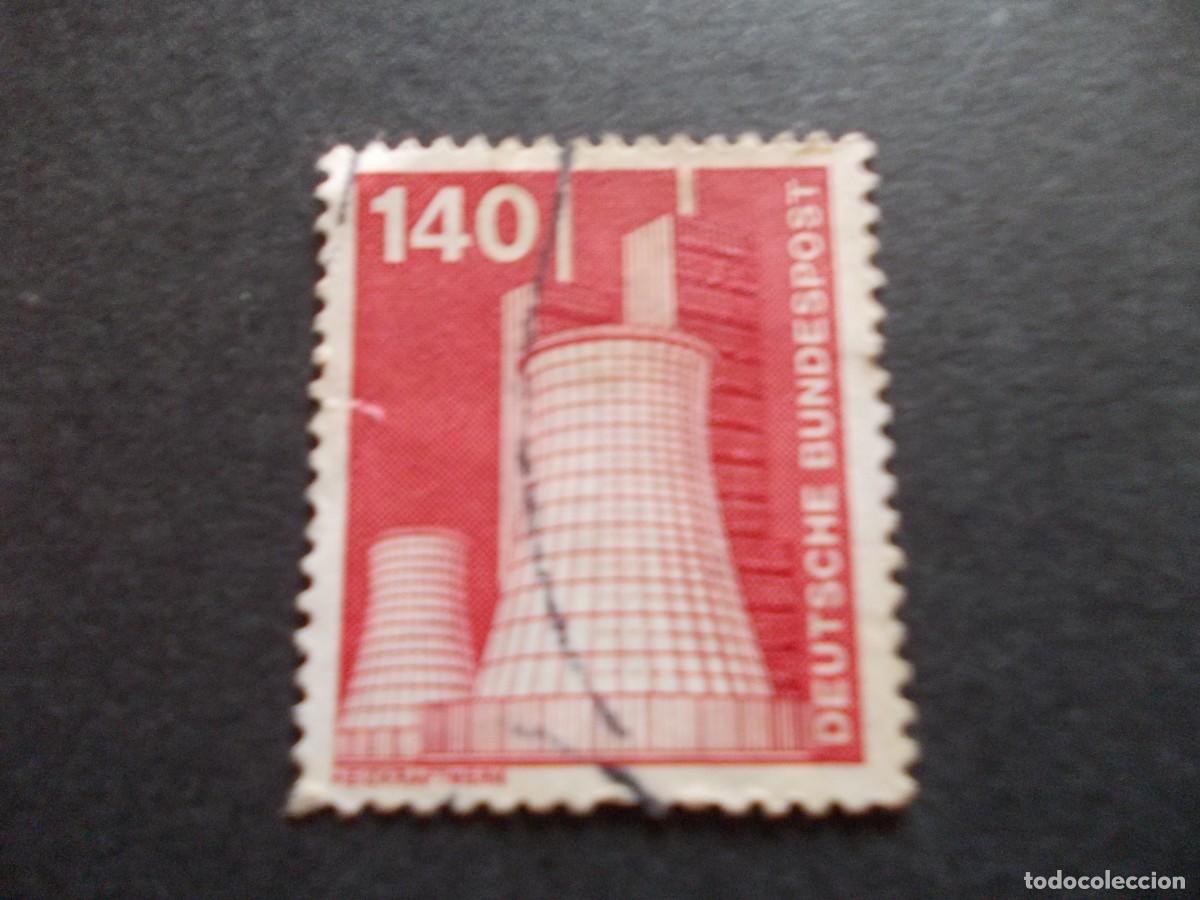 Stamps: Sello heizkraftwerk 140 Deutsche Bundespost Alemania arquitectura industria Central Termica