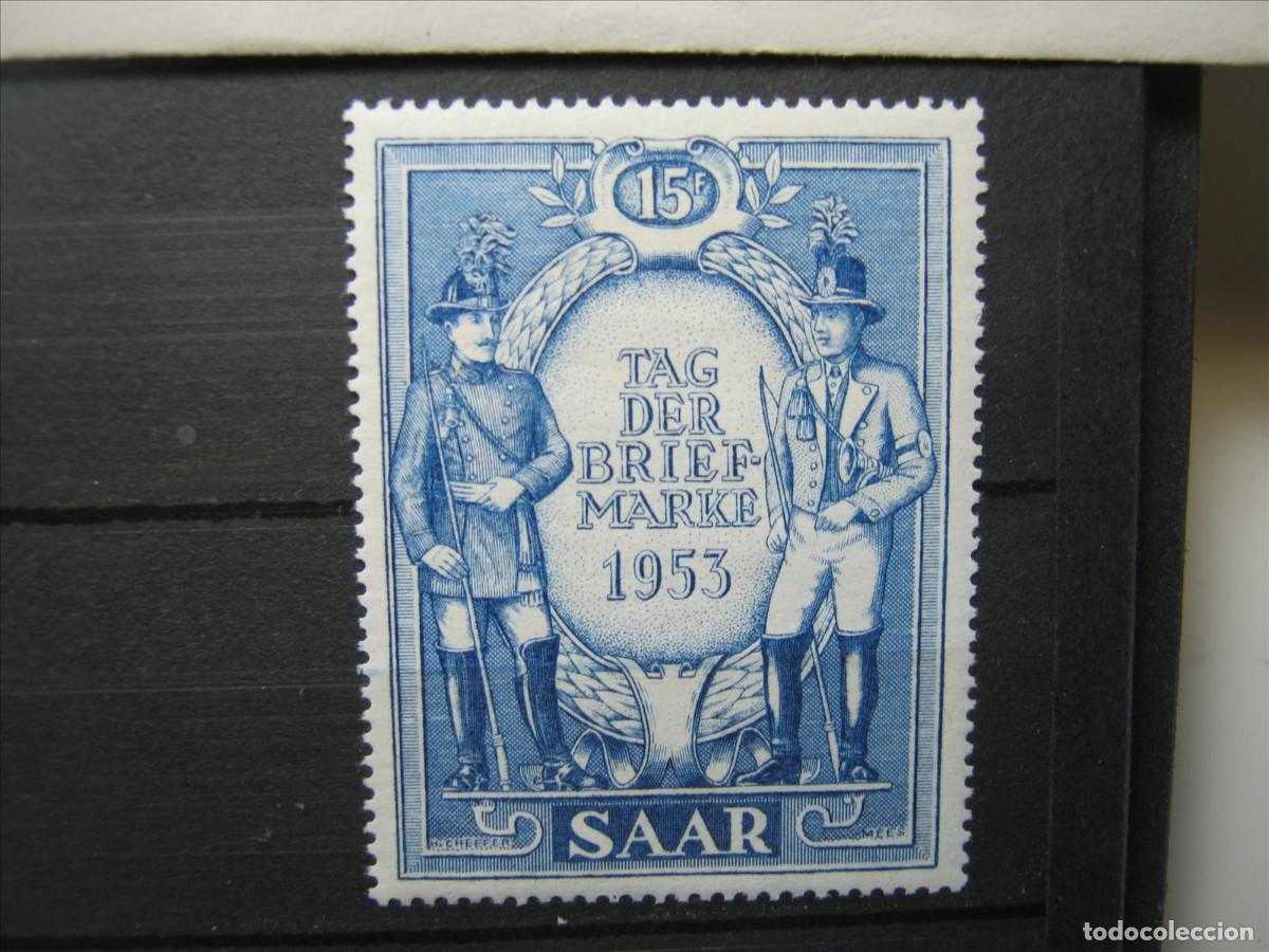 Sellos: ALEMANIA SARRE SAAR 1953 SERIE YVERT 321 MH* LUJO.
