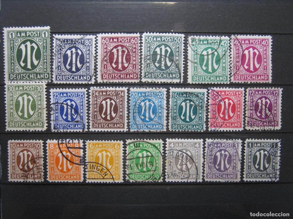 Sellos: ALEMANIA BIZONA 1945 ZONA ANGLO-AMERICANA SERIE YVERT 1/20 USADOS PERFECTOS