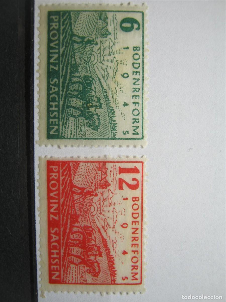 Sellos: ALEMANIA ZONA SOVI&Eacute;TICA SAJONIA 1945 SERIE YVERT 201/21A MH* LUJO.