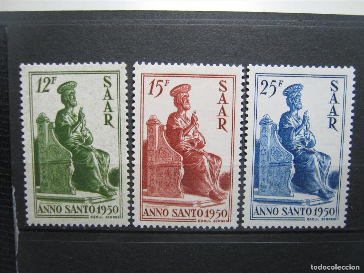 Briefmarken: ALEMANIA SARRE SAAR 1950 SERIE YVERT 273/275 LH* LEVE CHARNELA LUJO.