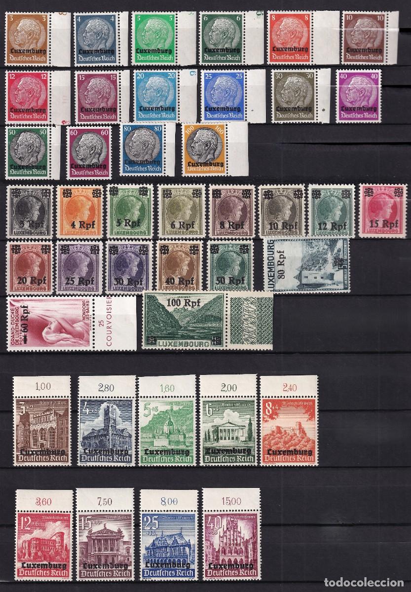 Sellos: Ocupaci&oacute;n Alemana, Luxemburgo, 1940-1941 Colecci&oacute;n con series completas, [SIN FIJASELLOS.]