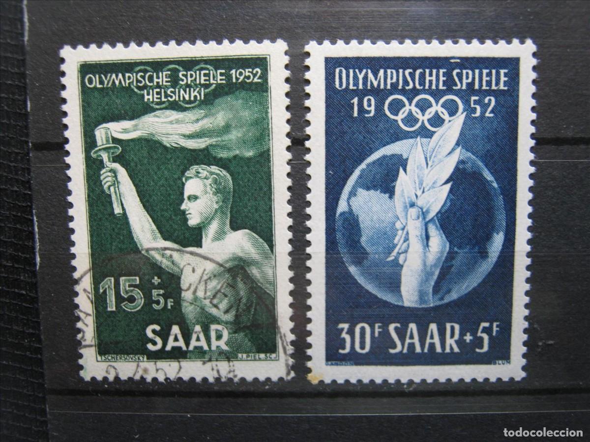 Sellos: ALEMANIA SARRE SAAR 1952 SERIE YVERT 301/302 USADO Y MNH** LUJO.