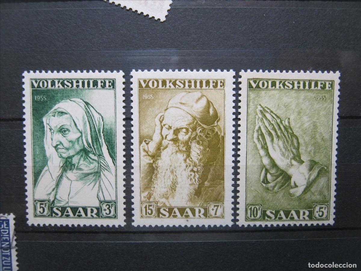 Sellos: ALEMANIA SARRE SAAR 1955 SERIE YVERT 347/349 MNH** SIN CHARNELA LUJO.