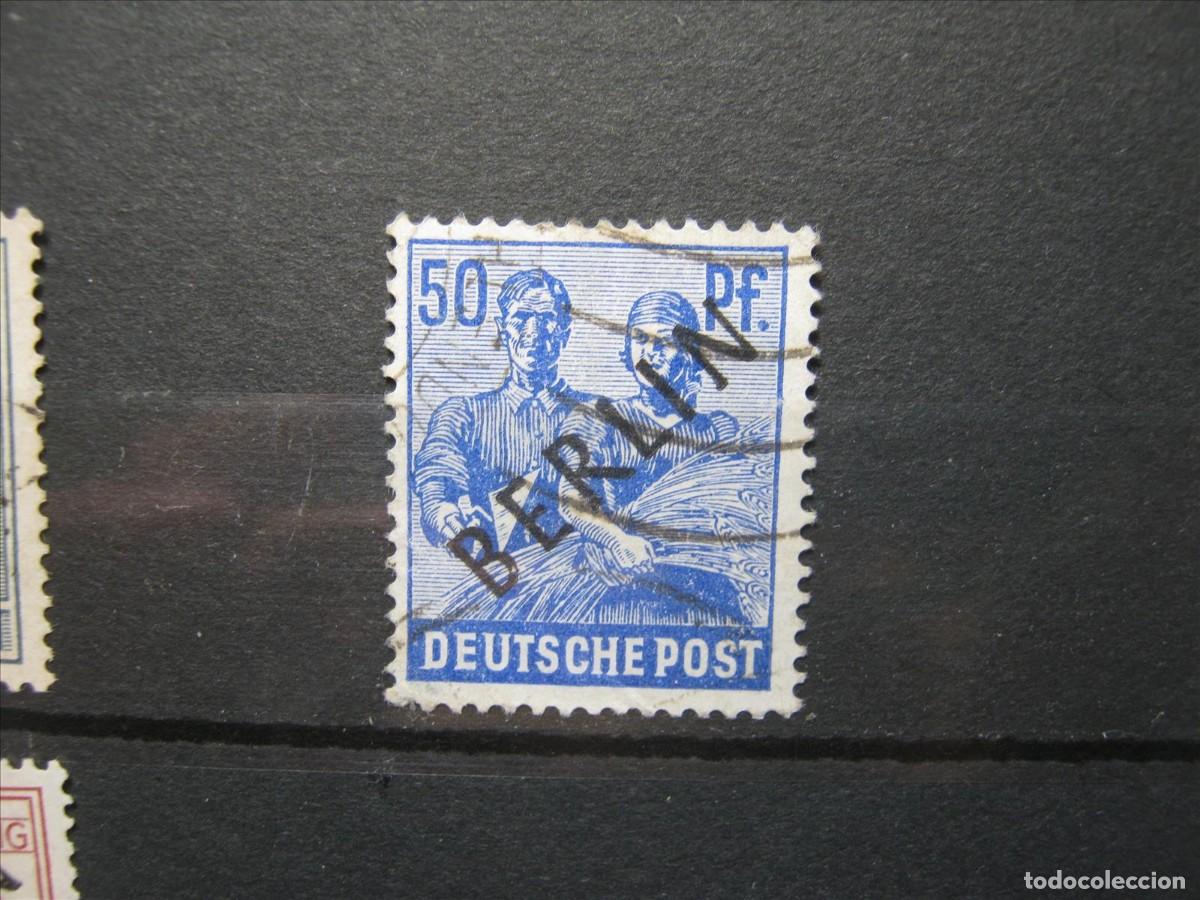 Selos: BERL&Iacute;N 1948 YVERT 13 USADO PLIEGUECITO.