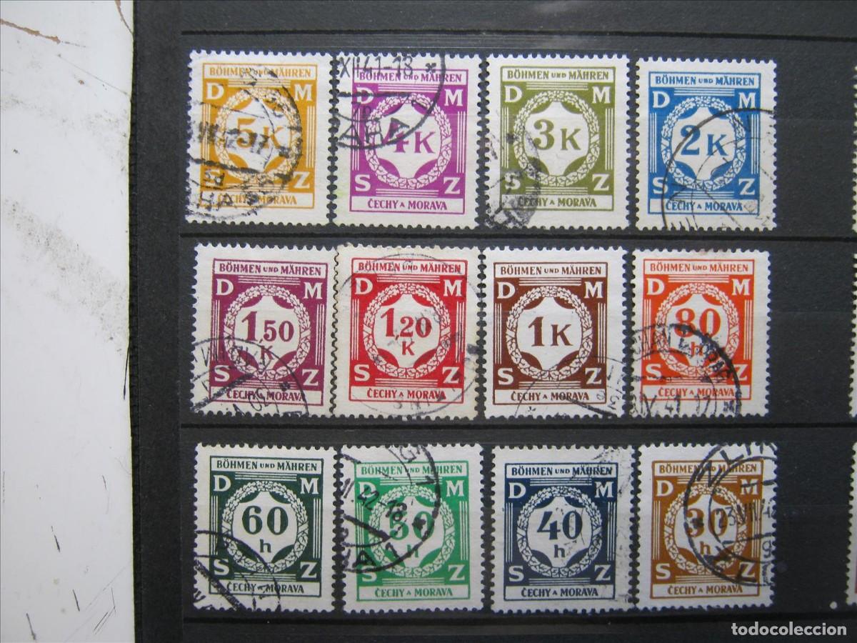 Briefmarken: ALEMANIA OCUPACI&Oacute;N BOHEMIA Y MORAVIA SERVICIO 1943 SERIE YVERT 13/24 USADOS PERFECTOS.
