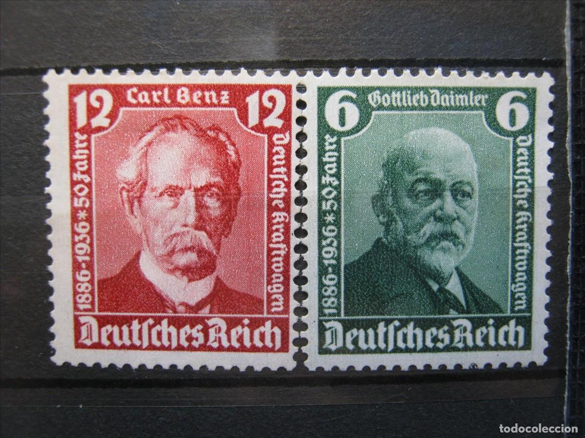 Francobolli: ALEMANIA IMPERIO REICH 1935 SERIE YVERT 562/563 MH* LUJO MARQUILLADOS.