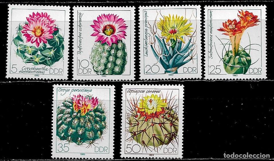 Sellos: ALEMNIA ORIENTAL 1983, SERIE Ivert 2445/50 - FLORA - CAPTUS Y FLORES. MNH.
