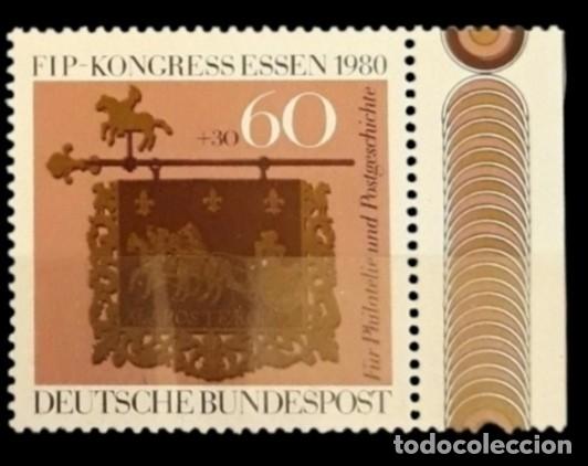 Sellos: ALEMANIA 1980 IL Congreso de la federaci&oacute;n internacional de filatelia. NUEVO - MNH.