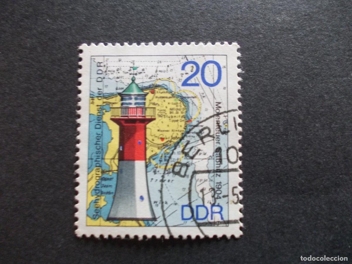 Selos: Sello DDR 20 Molenfeuer Gamitz 1904 faro hist&oacute;rico alem&aacute;n Rep&uacute;blica Democr&aacute;tica Alemana 1975