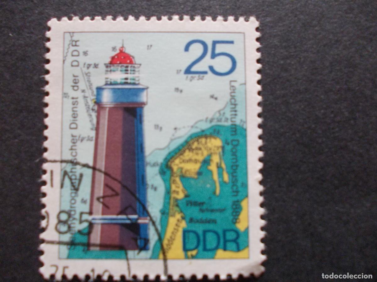 Selos: Sello DDR 25 Leuchtturm Dornbusch 1888 faro hist&oacute;rico alem&aacute;n Rep&uacute;blica Democr&aacute;tica Alemana 1975