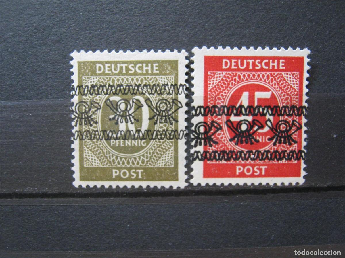Selos: ALEMANIA BIZONA 1948 YVERT 20M Y 20P MNH** SIN CHARNELA LUJO.