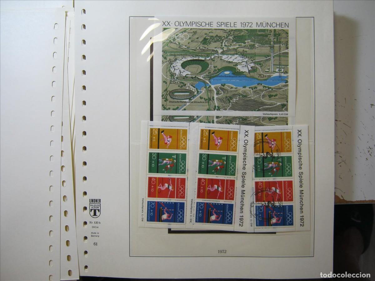 Selos: ALEMANIA 1967 A 1977 A&Ntilde;OS COMPLETOS EN HOJAS LINDNER MNH** LUJO.