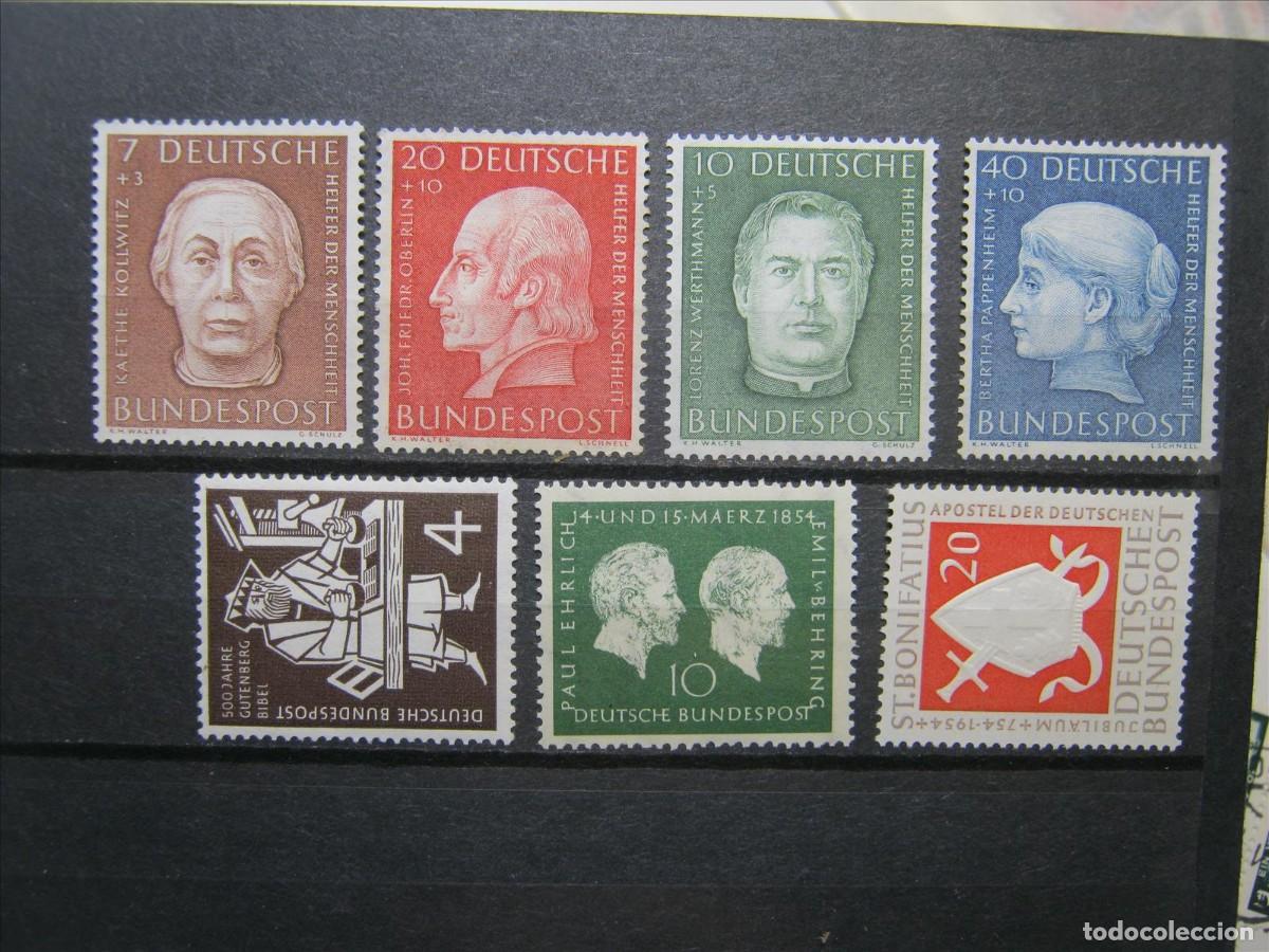 Briefmarken: ALEMANIA FEDERAL 1954 A&Ntilde;O COMPLETO MNH** SIN CHARNELA LUJO.
