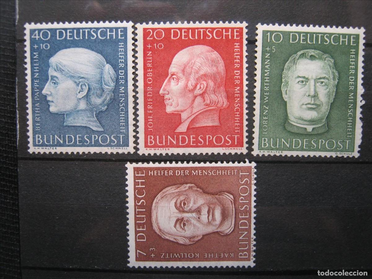 Francobolli: ALEMANIA FEDERAL 1954 SERIE YVERT 76/79 MNH** LUJO LEER.