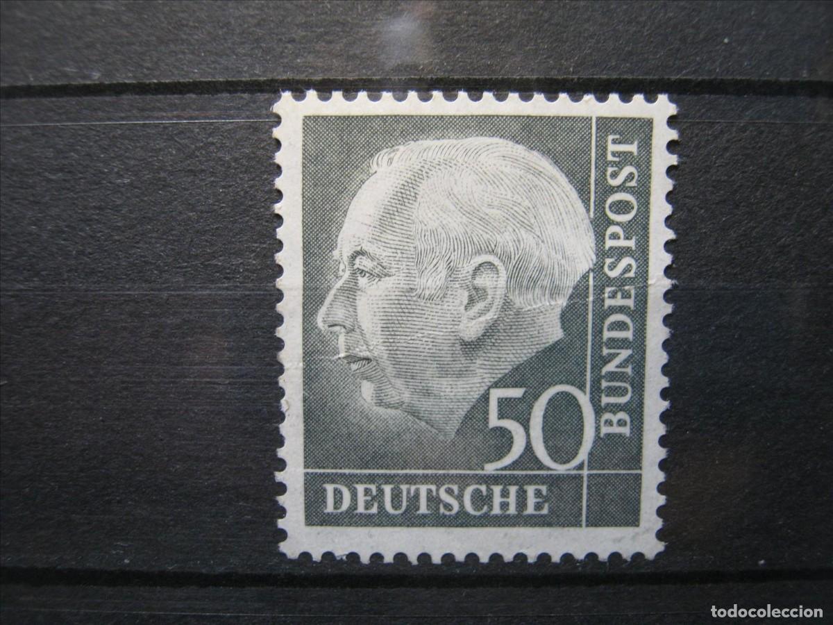 Selos: ALEMANIA FEDERAL 1953-54 HEUS YVERT 71S VALOR CLAVE MNH** PLIEGUECITO.