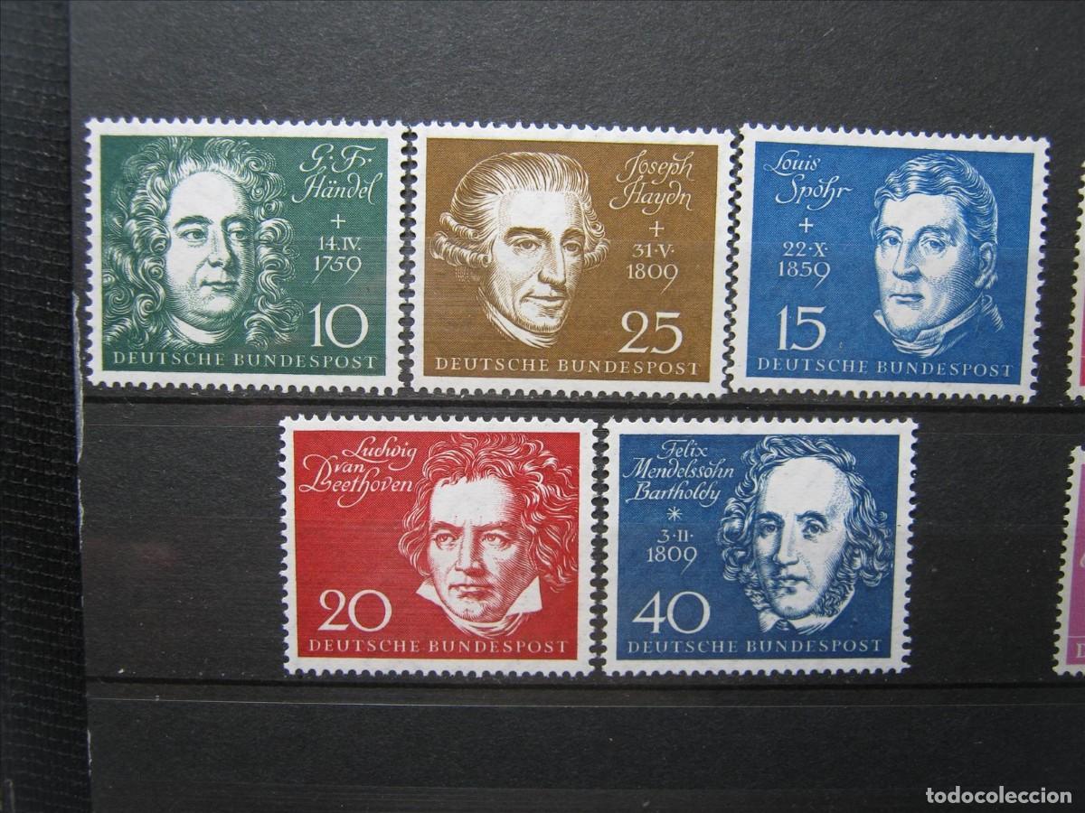 Timbres: ALEMANIA FEDERAL 1959 M&Uacute;SICOS SERIE YVERT 188/192 MNH** SIN CHARNELA LUJO.
