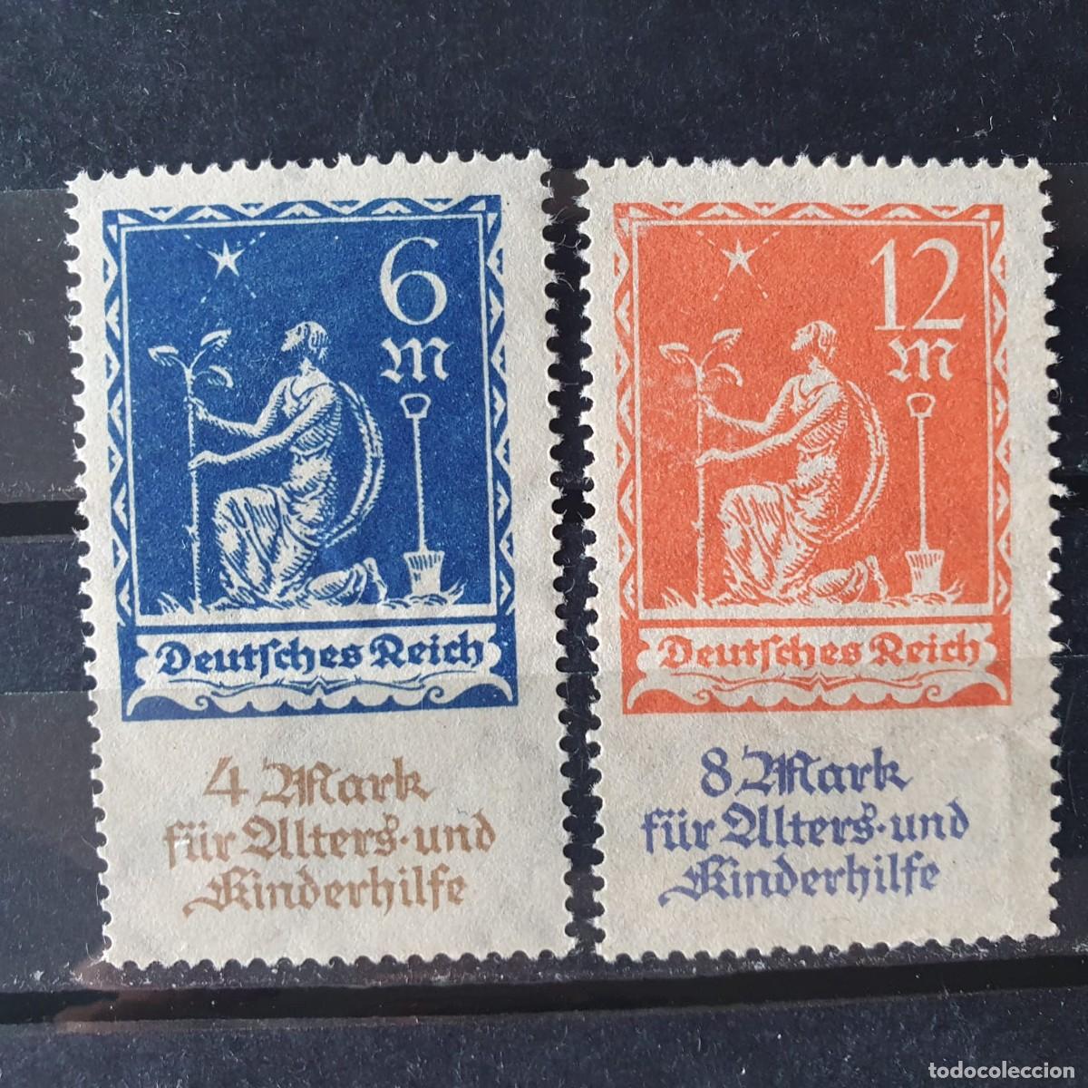 Sellos: ALEMANIA IMPERIO III REICH 1922 Yvert 237 238 **