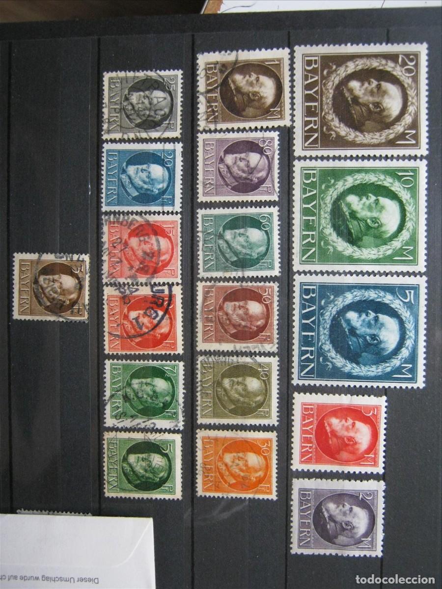 Sellos: ALEMANIA ESTADO BAVIERA 1914-20 SERIE YVERT 94/109 MH* Y USADOS BIEN.