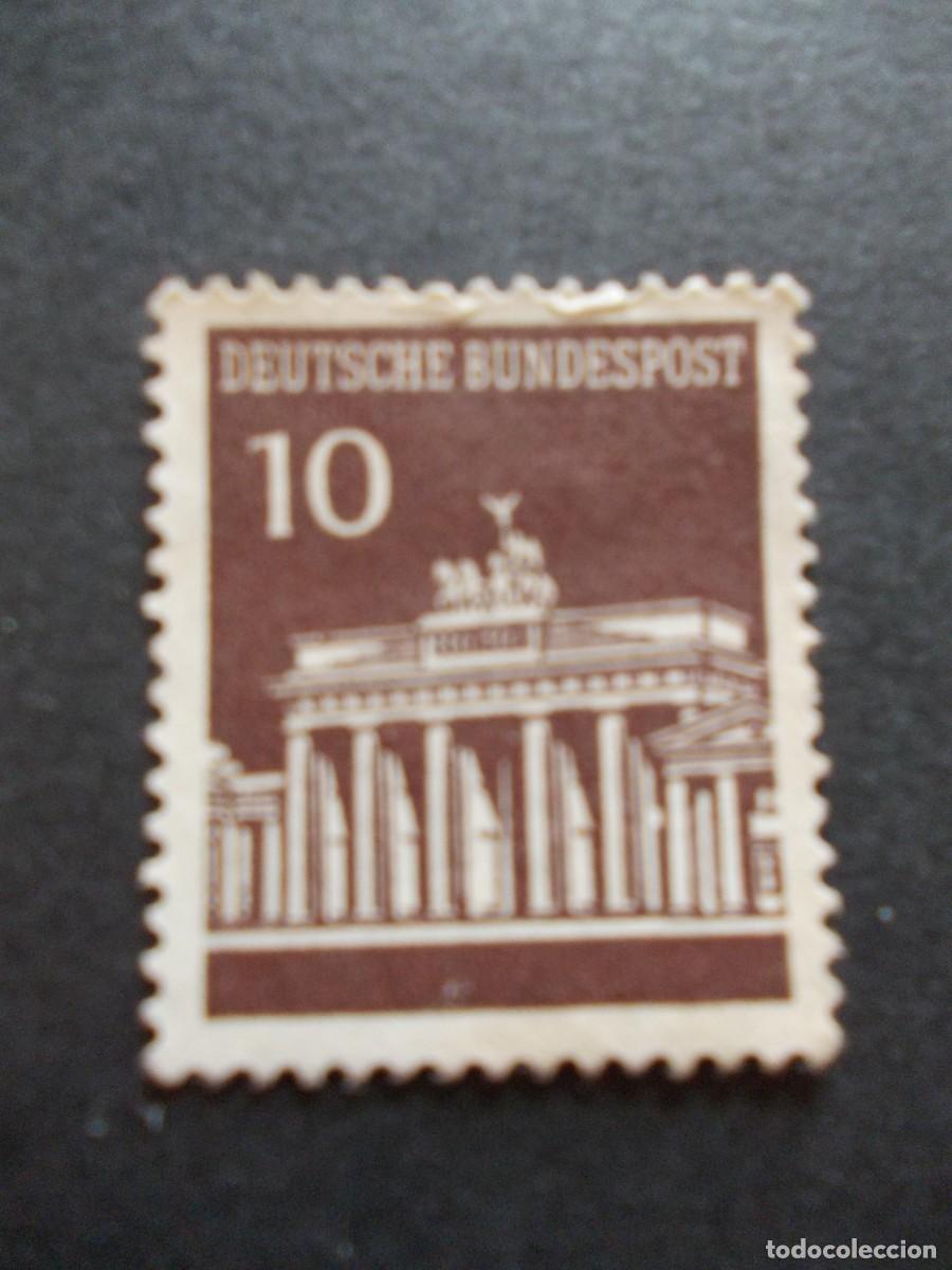 Briefmarken: Sello Deutsche Bundespost 10 Puerta de Brandeburgo RFA monumento alem&aacute;n
