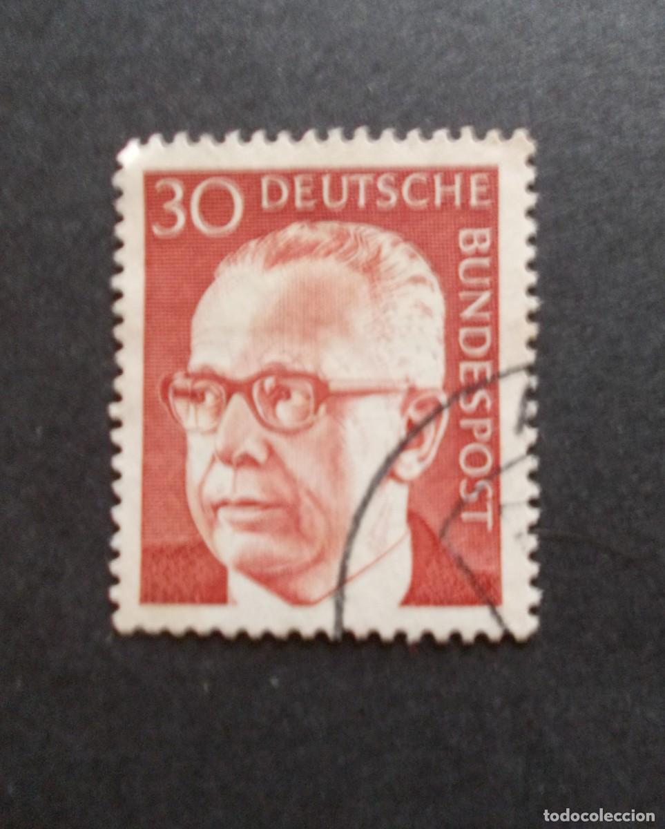Briefmarken: Sello RFA Deutsche Bundespost 30 Gustav Walter Heinemann presidente alem&aacute;n rep&uacute;blica federal alemana