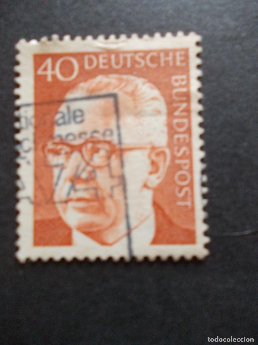 Timbres: Sello RFA Deutsche Bundespost 40 Gustav Walter Heinemann presidente alem&aacute;n rep&uacute;blica federal alemana