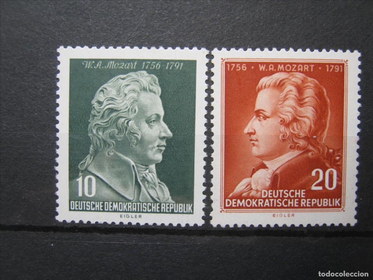 Timbres: DDR ALEMANIA ORIENTAL 1956 SERIE YVERT 235/236 MNH** SIN CHARNELA LUJO.