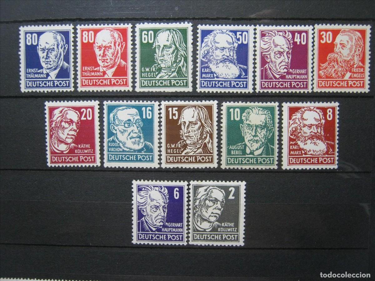 Selos: DDR ALEMANIA ORIENTAL 1953 SERIE YVERT 91/105 MENOS EL 98 MNH** SIN CHARNELA LUJAZO VALOR +200&euro;..