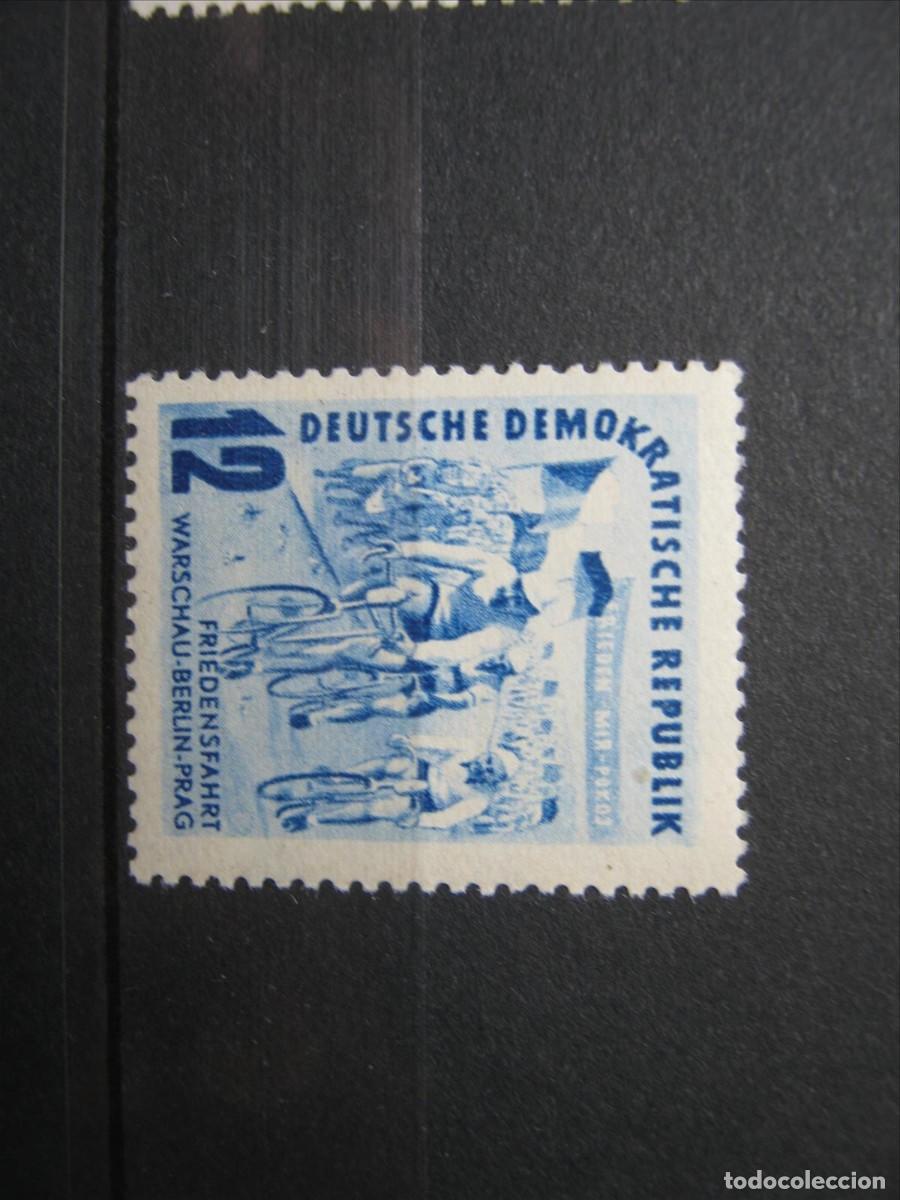 Timbres: DDR ALEMANIA ORIENTAL 1952 CICLISMO SERIE YVERT 59 MNH** SIN CHARNELA LUJO.
