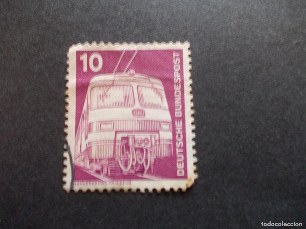 Timbres: Sello Deutsche Bundespost 10 Nahverkehrs Triebzug tren Alemania industria tecnolog&iacute;a RFA 1975