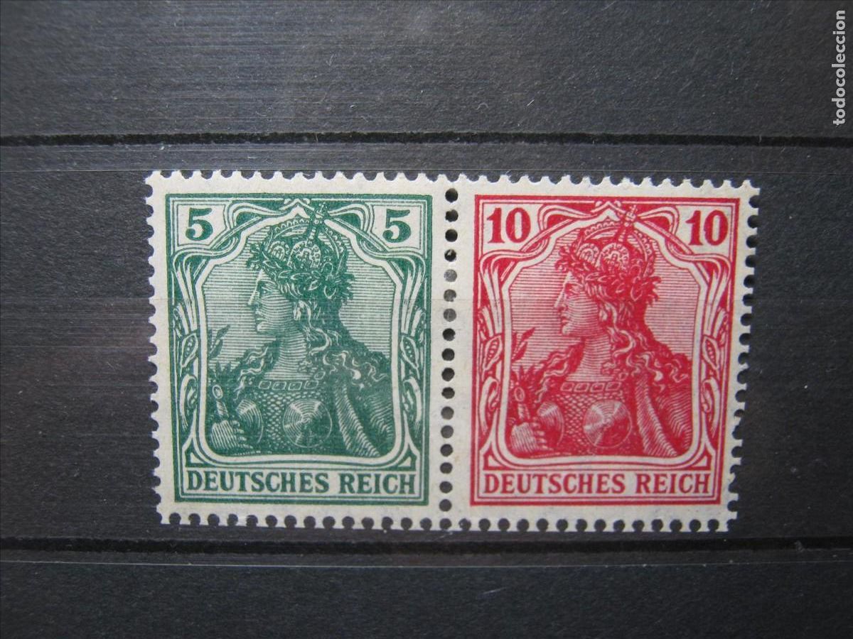Timbres: ALEMANIA IMPERIO REICH COMBINACI&Oacute;N CARNET MICHEL W 7 II LH* LEVE CHARNELA LUJO VALOR +55&euro;.