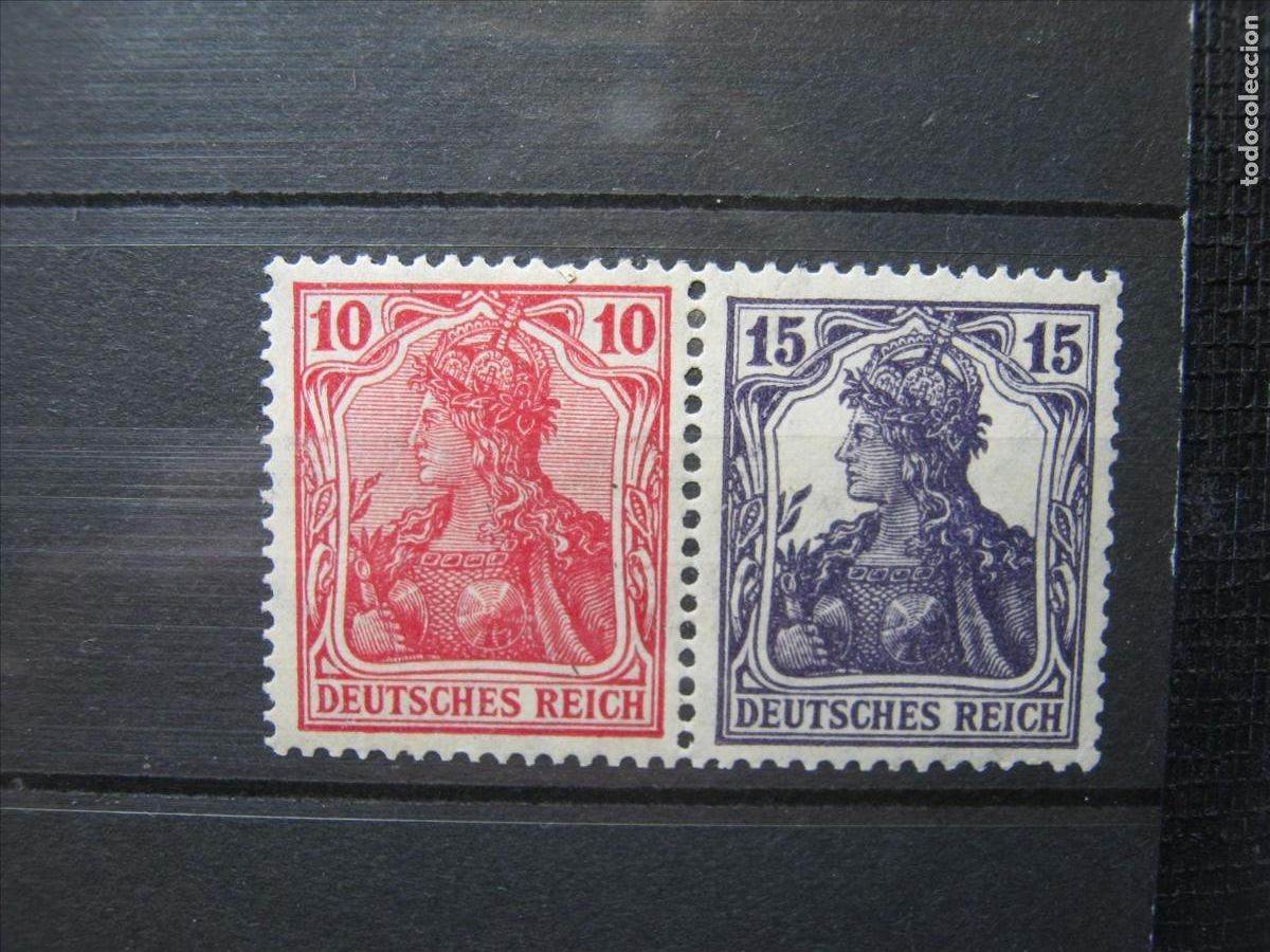 Selos: ALEMANIA IMPERIO REICH COMBINACI&Oacute;N CARNET MICHEL W 12 MH* LUJO VALOR +50&euro;.
