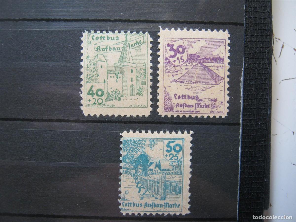 Timbres: ALEMANIA ZONA SOVI&Eacute;TICA LOCALES COTBUS MH* LUJO.