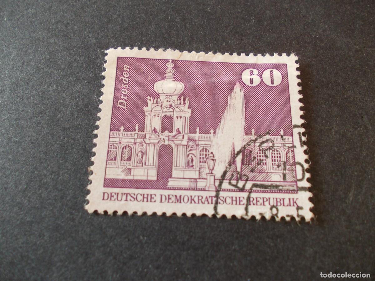 Timbres: Sello Dresden 60 DDR Deutsche Demokratische Republik arquitectura barroca hist&oacute;rica 1973
