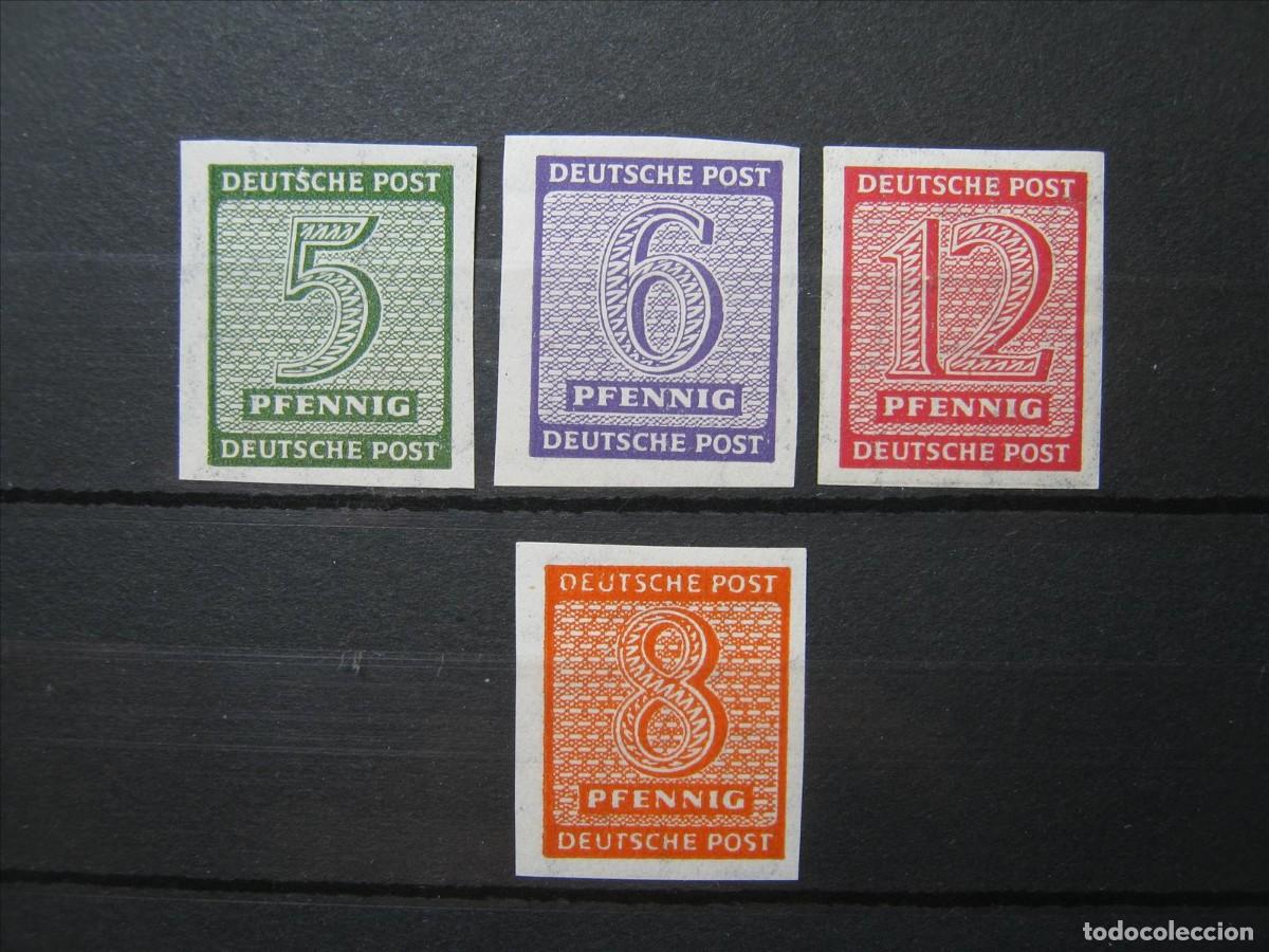 Sellos: ALEMANIA ZONA SOVI&Eacute;TICA SAJONIA OCCIDENTAL 1945 SERIE YVERT 1/4 MNH** LUJO.