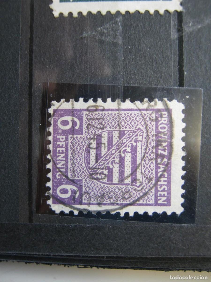 Briefmarken: ALEMANIA ZONA SOVI&Eacute;TICA SAJONIA 1945 MICHEL 69 X A USADO PERFECTO.