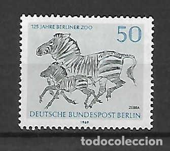 Sellos: Fauna: cebras del zoo de Berl&iacute;n. sello a&ntilde;o 1969