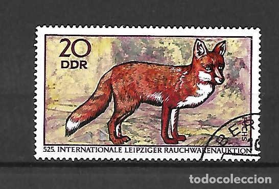 Sellos: Fauna: zorro roja de Alemania R.D., sello a&ntilde;o 1970