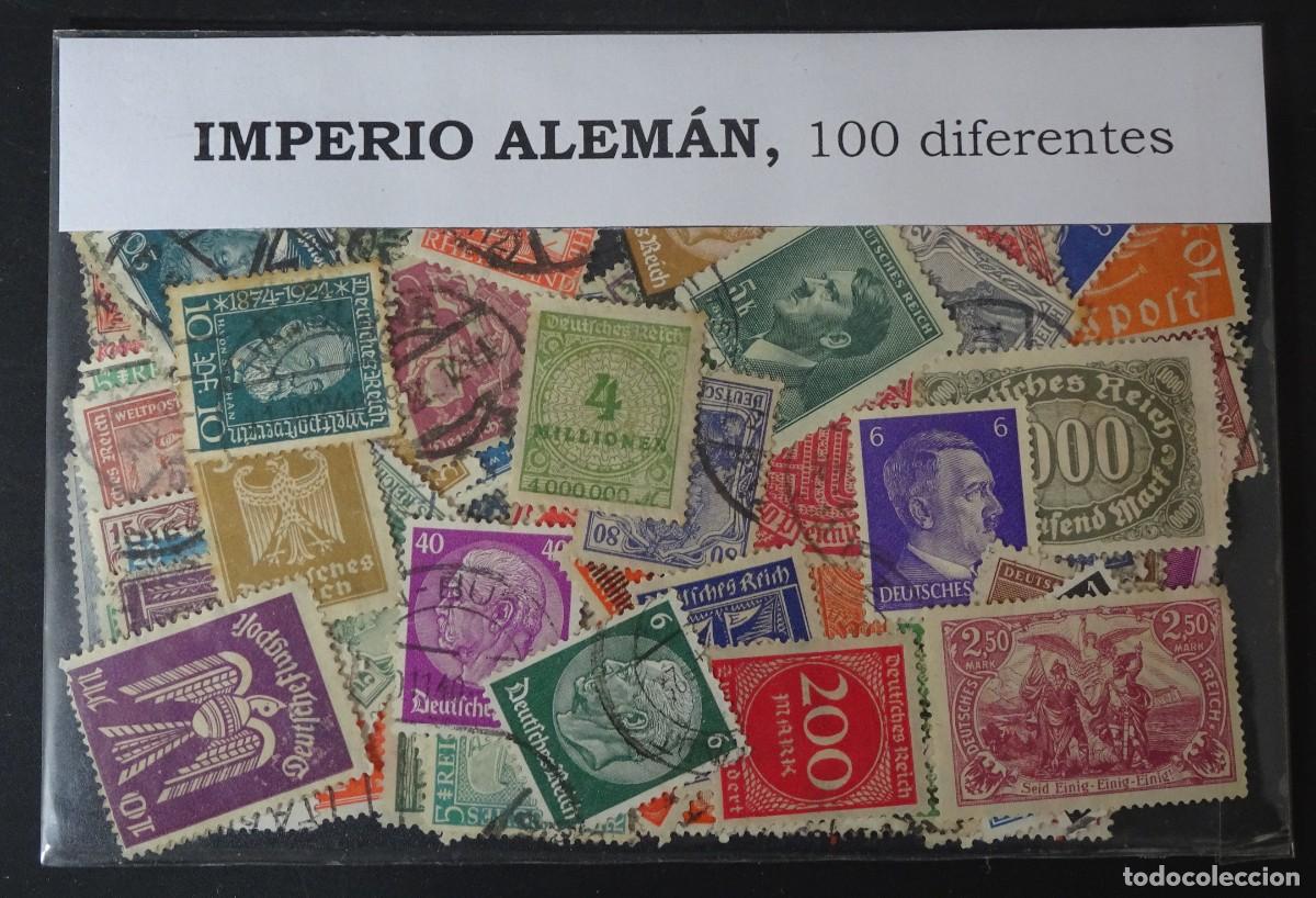 Sellos: LOTE DE 100 SELLOS DIFERENTES , IMPERIO ALEMAN , USADOS, VER FOTOS