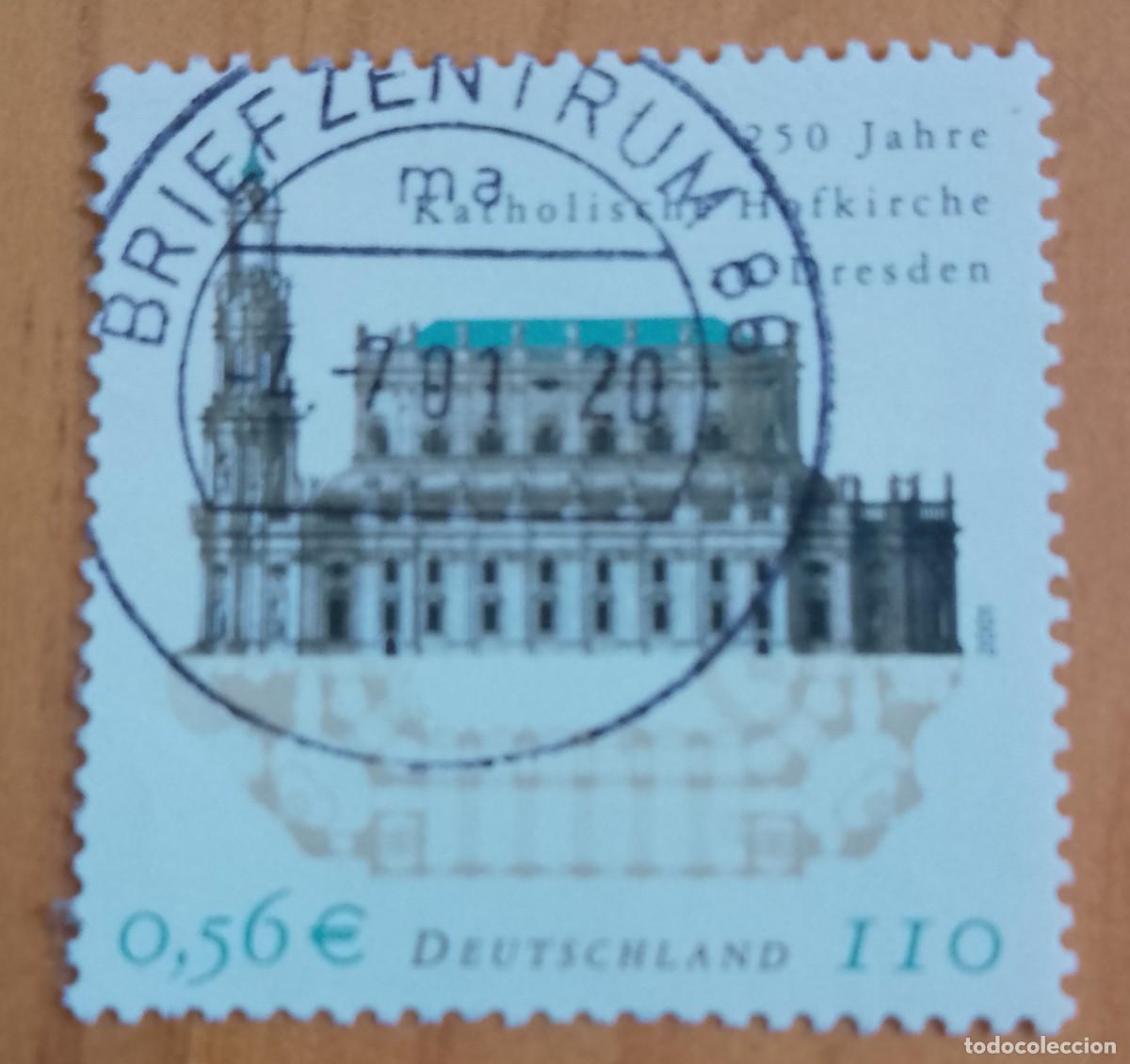 Sellos: ALEMANIA - V/F 0,56 EUROS Y 110 - IGLESIA CAT&Oacute;LICA DE LA CORTE DE DRESDE - VER DESCRIPCI&Oacute;N