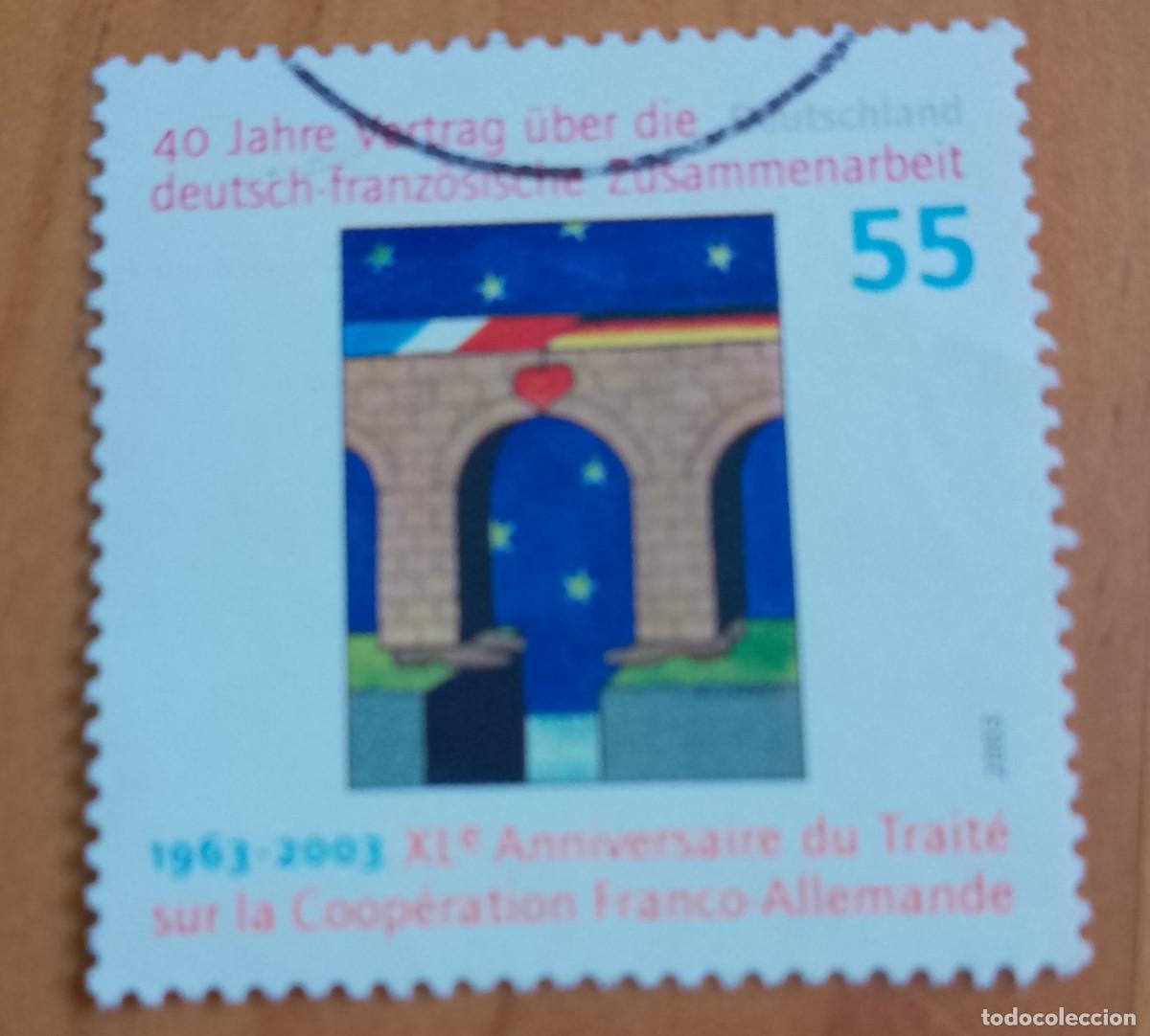 Sellos: ALEMANIA - V/F 55 - A&Ntilde;O 2003 - XL ANIVERSARIO TRATADO COOPERACI&Oacute;N FRANCO-ALEMANA - VER DESCRIPCI&Oacute;N