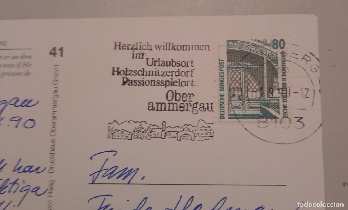 Francobolli: Alemania 1990 Passionsspiele Oberammergau postal con matasello especial