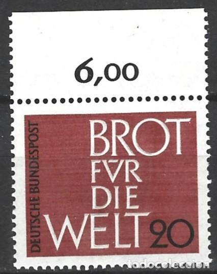 Sellos: ALEMANIA - 1962 - CAMPA&Ntilde;A CONTRA EL HANBRE = PAN PARA EL MUNDO - MI: 389 - YVERT: 261 - MNH