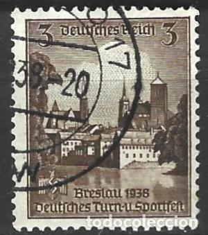 Sellos: ALEMANIA - REICH 1938 - FESTIVAL DE GIMNASIA ALEM&Aacute;N DE 1938 DE BRESLAU (AHORA WROZLAW) - USADO