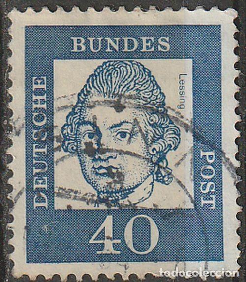 Sellos: Alemania 1961 Scott 832 Sello &ordm; Gotthold Ephraim Lessing (1729-1781), poeta y fil&oacute;sofo Michel 355y