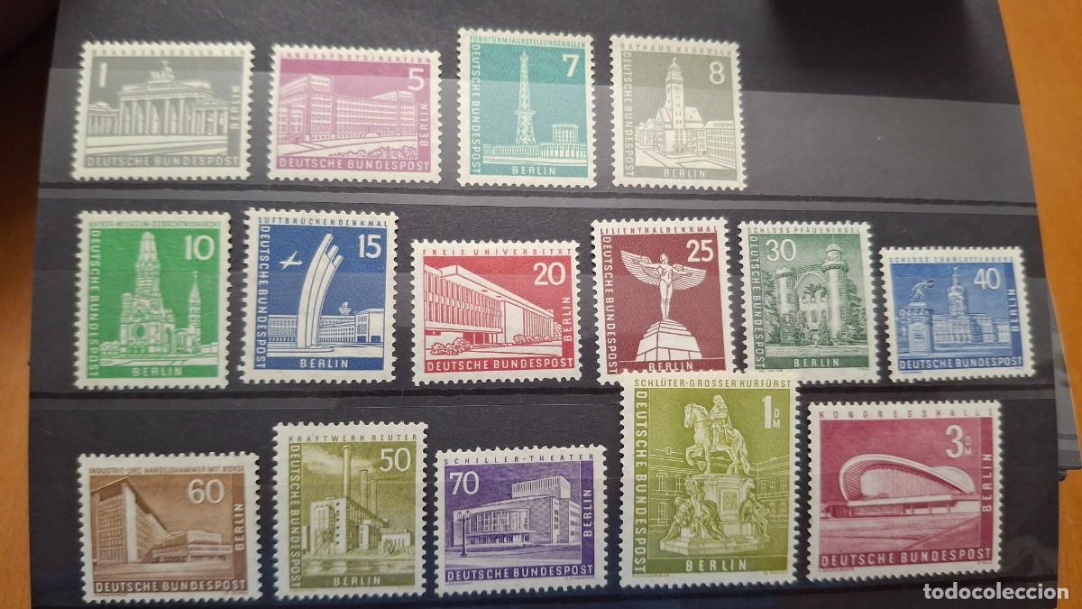 Briefmarken: HB1416 Sellos ALEMANIA BERLIN a&ntilde;o 1956/63 MICHEL 140/154** en NUEVO v.c. 55 &euro;