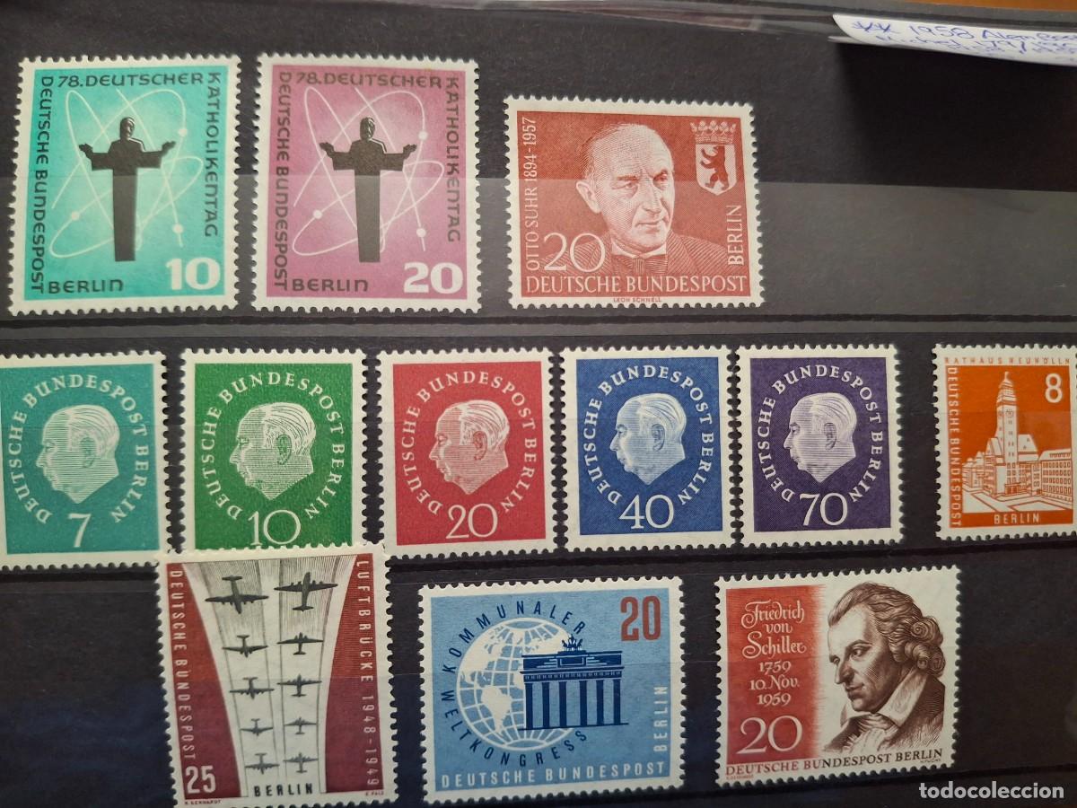 Francobolli: HB1419 Sellos ALEMANIA BERLIN a&ntilde;o 1958/59 MICHEL 179/190** en NUEVO v.c. 20 &euro;